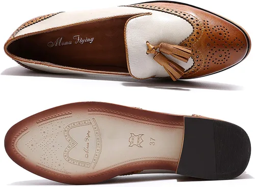 Miniatura 4 de Mona Flying - Mocasines de cuero planos informales para mujer