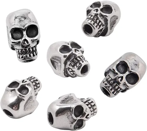 Miniatura 7 de PH PandaHall 10 cuentas espaciadoras de acero inoxidable, cuentas espaciadoras de barril, accesorios de joyería para pulseras, collares, joyería