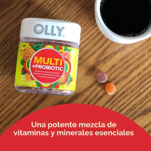 Miniatura 2 de OLLY Gomitas Multivitamínicas Multi + Probióticas para Adultos, 1 mil millones de UFC, suplemento masticable de apoyo digestivo e inmunológico