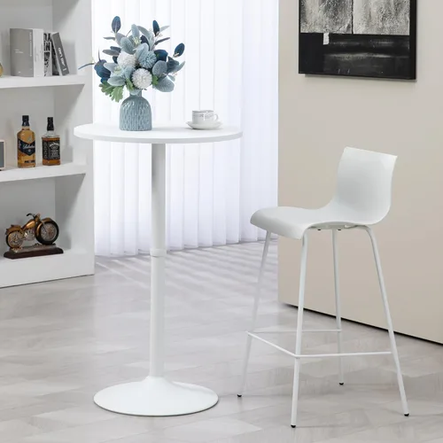 Miniatura 4 de Finnhomy Mesa redonda de bar de cóctel de 24 pulgadas con base de metal, mesa alta de pub bistró, mesa de altura de barra para cocina, comedor, sala