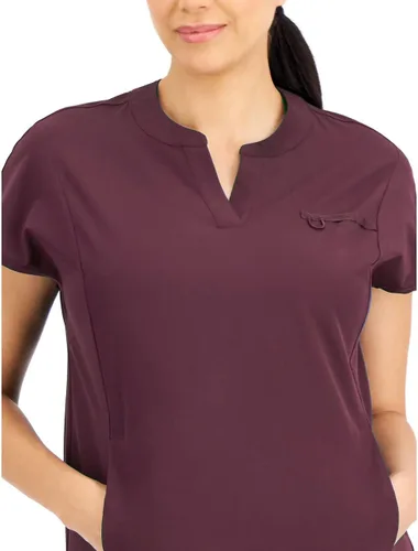 Miniatura 2 de Hanes Camiseta quirúrgica ComfortFit elástica con cuello mandarín para mujer