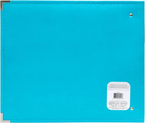 Miniatura 3 de We R Memory Keepers Álbum de fotos de 12x12 Aqua, Protege recuerdos y fotos, Piel sintética suave y libre de ácidos, Etiqueta decorativa elegante