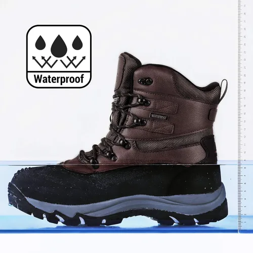 Miniatura 3 de NORTIV 8 - Botas de esquí de invierno con suela de goma para hombre, con aislamiento impermeable
