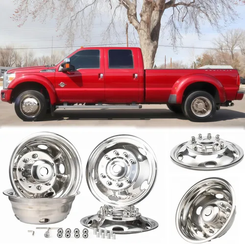 Miniatura 17 de Simulador de rueda de 16 pulgadas para Dodge 2007-2025, Mercedes y Freightliner Sprinter Van, 4 tapacubos protectores impermeables a presión de 6
