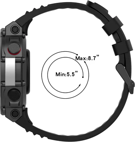 Miniatura 3 de E ECSEM Correa compatible con Amazfit T-Rex 2 - Correa de repuesto de silicona suave para reloj inteligente Amazfit T-Rex 2, accesorios
