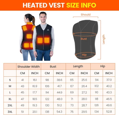 Miniatura 6 de DOACE Unisex Adult mens Heated Vest