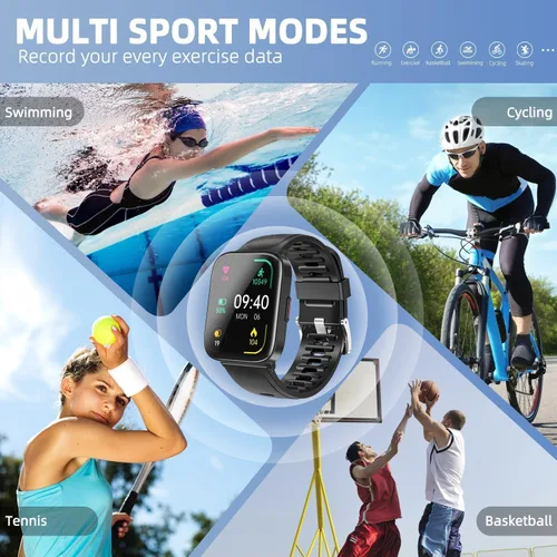 Miniatura 3 de DUREXO Reloj inteligente, reloj inteligente para hombre de fitness impermeable 5ATM, reloj de fitness con pantalla táctil de 1.69 pulgadas, reloj