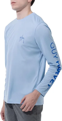 Miniatura 5 de Guy Harvey Camisa de protección solar de rendimiento de manga larga para hombre UPF 50+