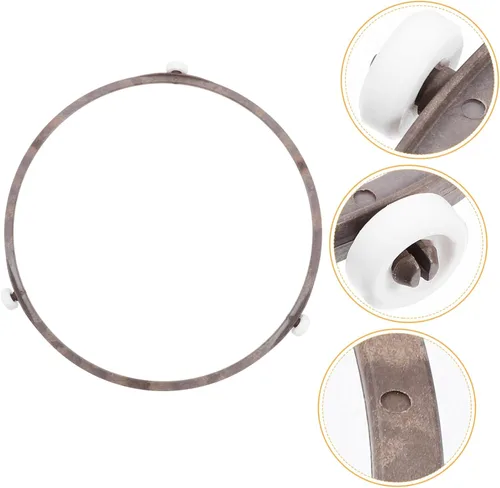 Miniatura 9 de Soporte para plato giratorio de microondas, rodillos de placa giratoria de vidrio, compatible con la mayoría de microondas, soporte de plástico
