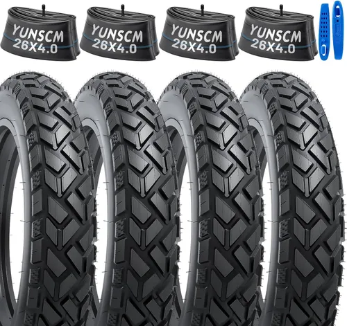Miniatura 9 de 26x4 Fat E-Bike Tires-Heavy Duty, High-Performance 26 x 4.0/102-559 and Bike Tubes Compatible with 26x4.0 Electric Bike, MTB, Mountain, All-Terrain