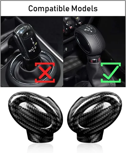Miniatura 2 de AIRSPEED Cubierta de la perilla de la palanca de cambios de fibra de carbono, calcomanía interior para Mini Cooper F54 F55 F56 F57 F60 Accesorios