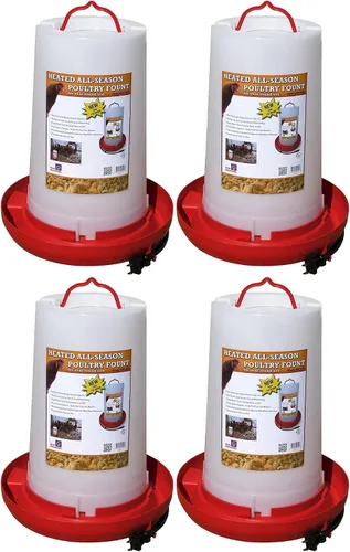 Miniatura 13 de Farm Innovators - Paquete de 2 bebederos térmicos para pollo, cubo para bebedero para aves de corral, 2 galones