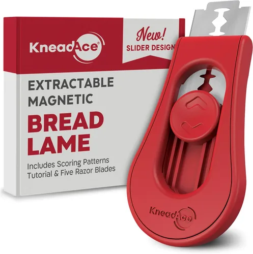 Miniatura 9 de KNEADACE Herramienta de puntuación de masa magnética mejorada, herramienta profesional de puntuación de masa con hoja extraíble, herramienta de pan