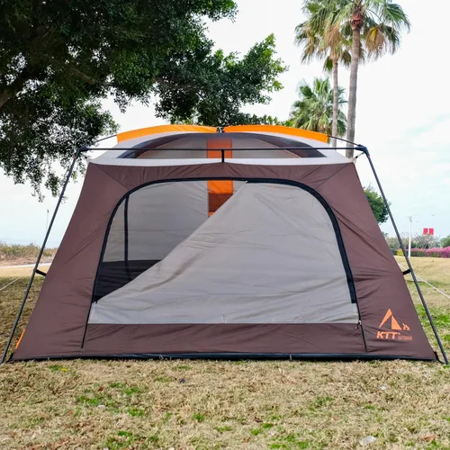 Miniatura 8 de KTT Extra Large Tent 12 Person,Family Cabin Tents,2 Bay-Windows,2 Rooms and 3 Doors 3 Windows with Mesh,Waterproof,Straight Wall,Double Layer,Big