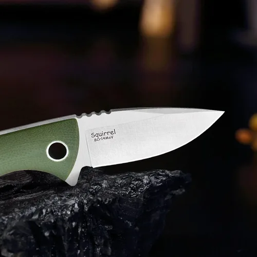 Miniatura 5 de TONIFE Cuchillo para el cuello, mini cuchillo de supervivencia al aire libre, hoja afilada EDC de alta dureza de 1.7 pulgadas, cuello portátil