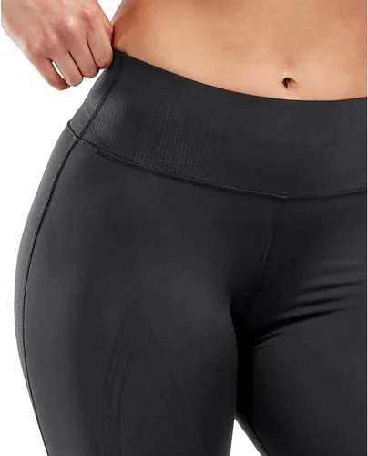 Miniatura 3 de 2XU Mallas de compresión Force de tiro medio para mujer con cintura plana y ancha para entrenamiento y fitness, negronero, talla M