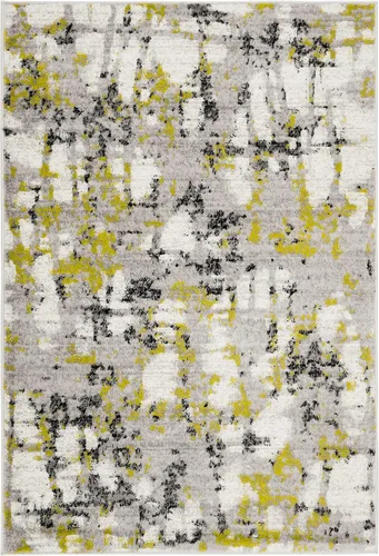 Miniatura 8 de SAFAVIEH Skyler Collection SKY193B - Alfombra moderna abstracta que no desprende pelusa, para sala de estar o dormitorio, 2 x 4 pies, gris/azul