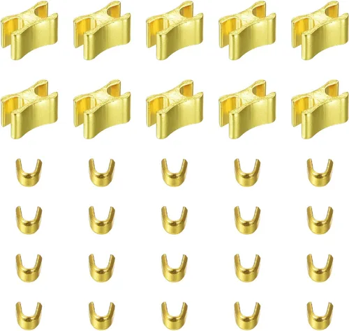 Miniatura 10 de uxcell 10 juegos de retenedores deslizantes con cremallera, topes superiores #3 y topes inferiores para bolsos, abrigos, chaquetas, cremalleras Tono