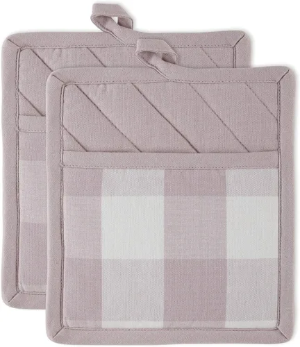 Miniatura 28 de DII Buffalo Check Kitchen Collection, juego de cocina clásico de granja, agarradera, blanco y negro, 2 piezas