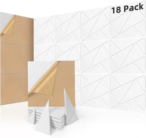 Miniatura 12 de Art3dwallpanels Paquete de 12 Paneles Acústicos de 12" X 12" Paneles de Pared Insonorizantes Autoadhesivos Amortiguadores de Sonido, Decoración