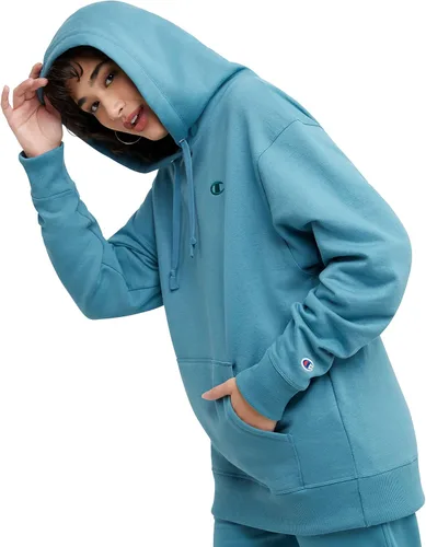 Miniatura 3 de Champion Powerblend - Sudadera con capucha de vellón de gran tamaño para mujer, Rojo