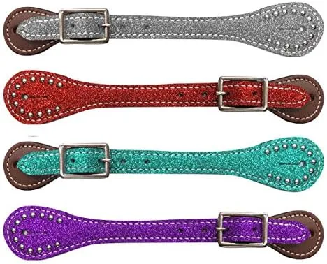 Miniatura 3 de Showman Correas de cuero con purpurina para mujer