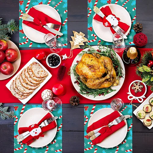 Miniatura 4 de Yahenda 150 piezas de papel de cera de Navidad, hojas de papel de pergamino decorativo impermeable para panadería, resistente a la grasa