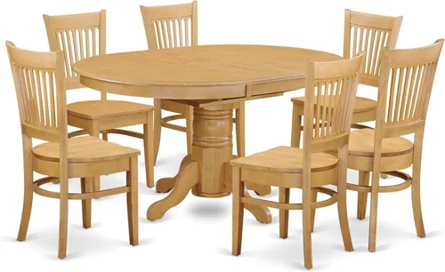 Miniatura 19 de East West Furniture AVVA5-LWH-C - Juego de mesa de comedor de 5 piezas, incluye una mesa de cocina ovalada con hojas de mariposa y 4 sillas