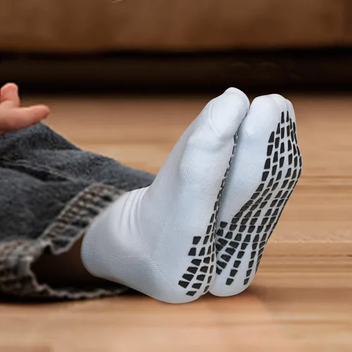 Miniatura 6 de Calcetines antideslizantes de agarre para niños (4 a 16 años), calcetines deportivos acolchados para hospital para niños y niñas