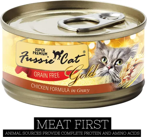 Miniatura 7 de Fussie Cat Fórmula de pollo súper premium en salsa sin granos, comida húmeda para gatos de 2.82 onzas, caja de 24