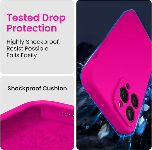 Miniatura 4 de FireNova Funda para iPhone 13 Pro Max, funda de silicona mejorada protección de cámara con 2 protectores de pantalla, forro interior de microfibra