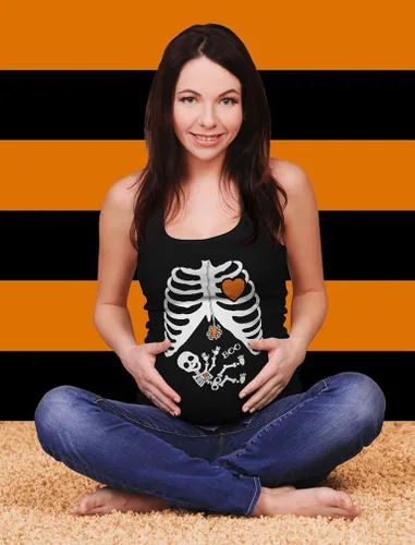 Miniatura 3 de Disfraces de maternidad para Halloween disfraz de esqueleto de bebé para mamá