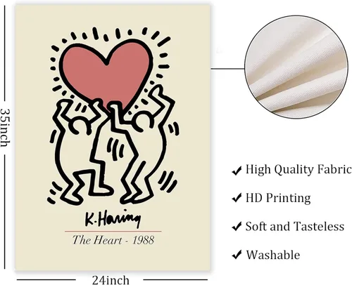 Miniatura 7 de Atrippy Pósteres minimalistas grandes, tapiz artístico para dormitorio, tapiz estético de pared de dibujos animados, bohemio y divertido póster