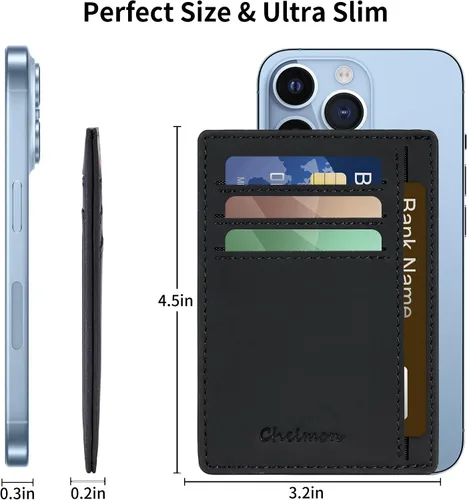 Miniatura 59 de Cartera Chelmon Slim RFID - Cartera de bolsillo frontal minimalista para tarjetas de crédito delgadas
