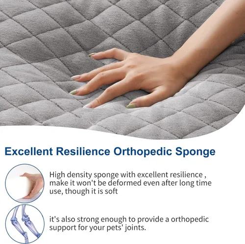 Miniatura 4 de Cama para Perros Extra Grandes, Colchón de Cama para Perros Jumbo de Espuma Ortopédica, Cama para Dormir de Mascotas de 47 Pulgadas para Alivio