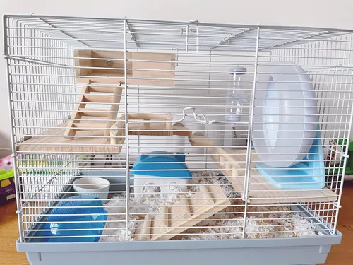 Miniatura 5 de Plataforma de madera con escalera, estructura de actividad para mascotas, pájaro, chinchilla, conejillo de indias, hámster, accesorios de jaula
