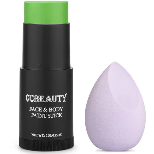 Miniatura 17 de CCbeauty Palo de pintura facial dorada metálica, kit de pintura facial con purpurina, pintura corporal profesional, kit de maquillaje SFX no tóxico