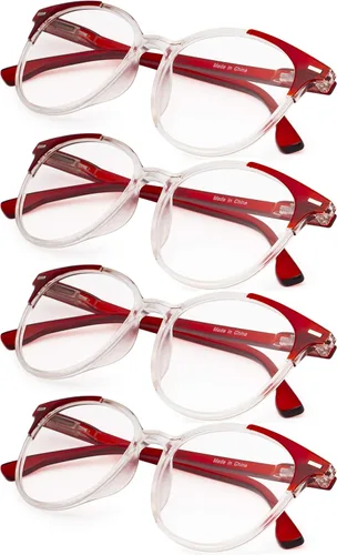 Miniatura 4 de Paquete de 4 elegantes lentes de lectura de gran tamaño para mujer