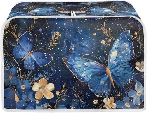 Miniatura 16 de Daisy Print 2 Slice Tostador Cover White Anti-Sputtering Pan Tostador Cover Cover Cover Dust Cover Pequeño Protector Lavable Electrodomésticos