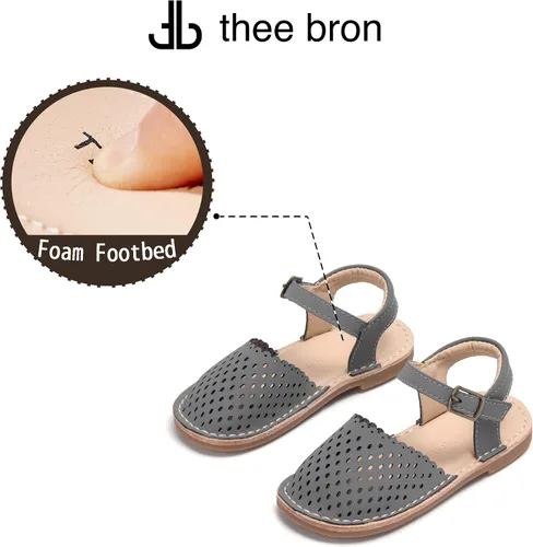 Miniatura 210 de THEE BRON Sandalias cómodas para niñas, zapatos para niños, sandalias rellenas