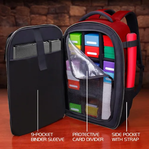 Miniatura 2 de ENHANCE Mochila MTG para almacenamiento de tarjetas TCG, mochila TCG para cajas de cubierta, tarjetas con funda, tapetes de juego, accesorios MTG