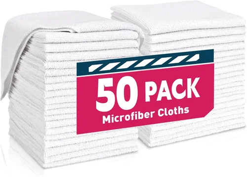 Miniatura 14 de TEAWOO Paños de limpieza de microfibra, paquete de 50 toallas de microfibra a granel, toallas para automóviles y hogar, trapos de limpieza de 5 5