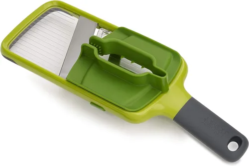 Miniatura 4 de Joseph Joseph Mandolina manual de agarre múltiple para cocina, rebanadora de frutas y verduras con agarre para alimentos y cuchillas ajustables