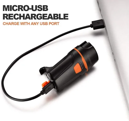 Miniatura 3 de Luces de bicicleta, luz delantera súper brillante para bicicleta, 1200 lúmenes, IPX6 impermeable, 6 modos, luz de ciclismo, linterna con luz trasera