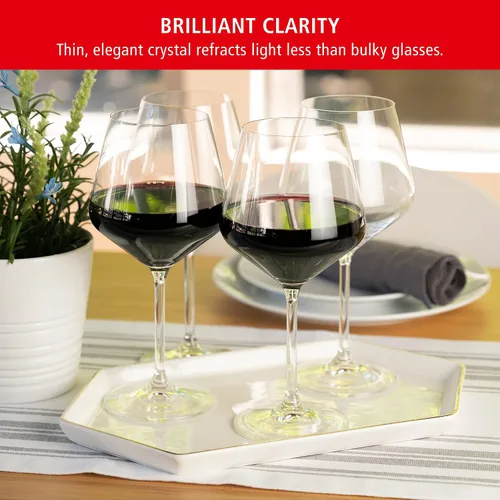 Miniatura 3 de Spiegelau Copas de vino Borgoña de estilo, conjunto de 4, cristal de plomo sin plomo, tallo clásico, lavavajillas, caja fuerte, conjunto de regalo