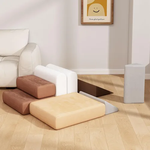Miniatura 8 de BanaSuper Bloques de espuma de escalada para niños, juego modular de 7 piezas para niños pequeños, bloques de espuma de juego suave, juguetes