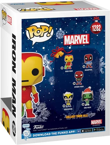 Miniatura 3 de Funko ¡POP! Marvel: Holiday - Iron Man with Bag - Marvel Comics - Figura de vinilo coleccionable - Idea de regalo - Mercancía oficial - para niños