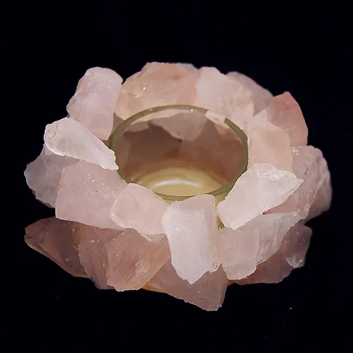 Miniatura 3 de Portavelas votivas de piedra áspera de cristal, candelita de cristal curativo, portavelas de cristal curativo, decoración del hogar, piedra de reiki