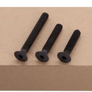 Miniatura 5 de 5/16-18 x 1-1/2" (12 PCS) Tornillos de cabeza plana, acabado de óxido negro, tornillos de cabeza avellanada, acero de aleación de grado 10.9, rosca