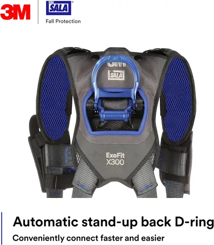 Miniatura 6 de 3M 1140137 DBI-SALA ExoFit X300 - Arnés de escalada cómodo, protección contra caídas, OSHA, ANSI, industria general, anillo en D trasero y delantero